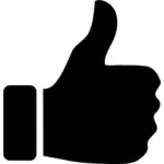 Thumbs-up silhouette