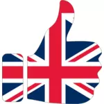 Thumbs up van Groot-Brittannië