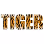 Typographie de tigre