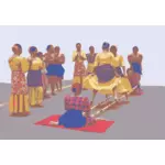 Vrouw in traditionele dans