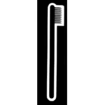 Gráficos vetoriais do ícone monocromático de escova de dentes