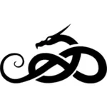 Czarny smok logo