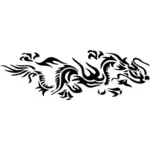 Aziatische dragon silhouet afbeelding