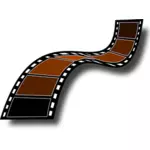 Sepia film strip vector image