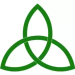 Triquetra verde línea vectoriales Prediseñadas