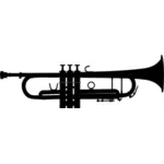 Silueta de vector de trompeta
