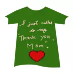 Zielona koszulka z serca
