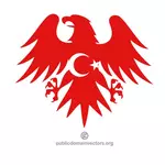 Türk bayrağı ile kartal