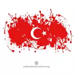 Bendera Turki vektor grafis