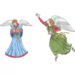 Två kvinnliga änglar
