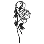Twee rozen vector afbeelding