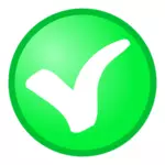 Bifa verde OK vector icon