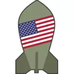 Illustration vectorielle d'une hypothétique bombe nucléaire américaine