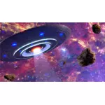 UFO en el espacio interestelar