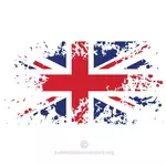 Bendera Inggris tinta hujan rintik-rintik