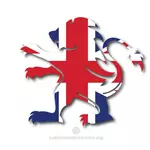 الأسد مع العلم البريطاني