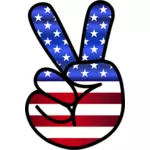 סמל השלום עם האצבעות