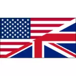 Bendera Amerika Serikat dan Inggris
