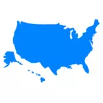 الولايات المتحدة الأمريكية خريطة صورة ظلية ناقلات الرسومات