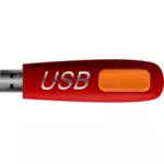 Wektor rysunek z pamięci USB w kształcie pióra