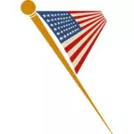 ピン上の米国の旗