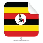 스티커에 우간다의 국기