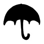 Silhouet vector illustraties van paraplu