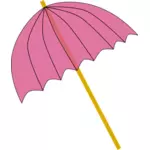 Kesän vaaleanpunainen sateenvarjovektori kuva