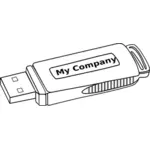 האיור וקטור של כונן אחסון USB