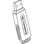 Flash USB-muistitikun vektorikuva