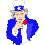 Uncle Sam tecknad illustration