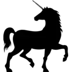 Unicorn siluett ritning
