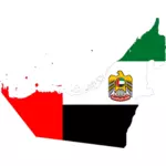 Verenigde Arabische Emiraten kaart vlag
