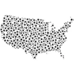 Estrelas do mapa dos Estados Unidos
