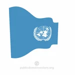 波浪的联合国旗帜