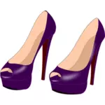 Фиолетовый высокие каблуки