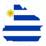Mapa de contorno do Uruguai