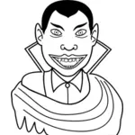 Vector clip art of smiling vampire guy