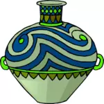 Blue and green pot