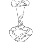 Uzun boylu siyah beyaz vazo