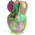 Colorful arty vase