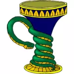 Vase mit Schlange