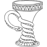 Vase und Schlange