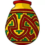 Rote und gelbe vase