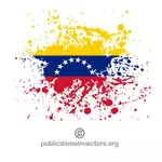 墨水飞溅与委内瑞拉国旗