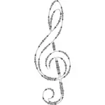Abstract musical clef
