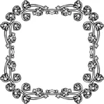Oval flowery frame