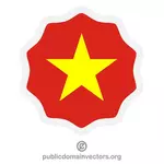 Flaggan av Vietnam i klistermärke