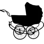 Vintage Baby Carriage Silhouette