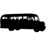 صورة ظلية للحافلات الرجعية